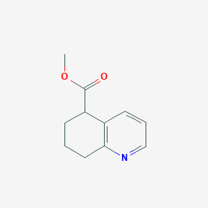 molecular formula C11H13NO2 B8740700 Methyl 5,6,7,8-tetrahydroquinoline-5-carboxylate 
