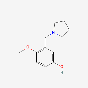 Phenol, 4-methoxy-3-(1-pyrrolidinylmethyl)-