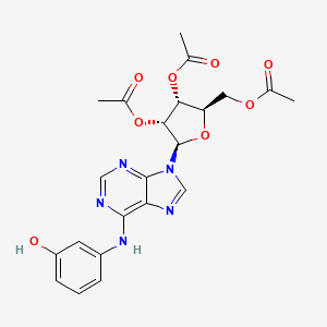 (2R,3R,4R,5R)-2-(acetoxymethyl)-5-(6-((3-hydroxyphenyl)amino)-9H-purin-9-yl)tetrahydrofuran-3,4-diyl diacetate