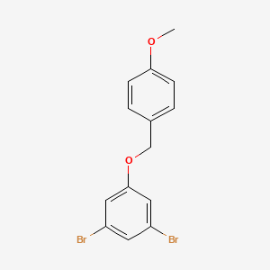 1,3-Dibromo-5-[(4-methoxyphenyl)methoxy]benzene