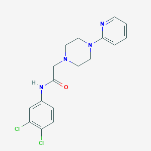 molecular formula C17H18Cl2N4O B8740906 N-(3,4-dichlorophenyl)-2-[4-(2-pyridinyl)-1-piperazinyl]acetamide 
