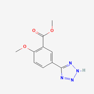 molecular formula C10H10N4O3 B8740954 methyl 2-methoxy-5-(2H-tetrazol-5-yl)benzoate CAS No. 219858-35-2