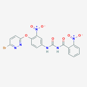 Benzamide, N-(((4-((6-bromo-3-pyridazinyl)oxy)-3-nitrophenyl)amino)carbonyl)-2-nitro-