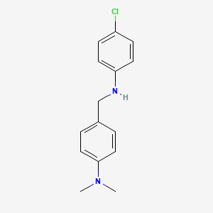 molecular formula C15H17ClN2 B8741087 N-ALPHA-(4-CHLOROPHENYL)-N4,N4-DIMETHYLTOLUENE-ALPHA,4-DIAMINE CAS No. 141619-95-6