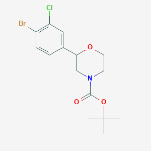 molecular formula C15H19BrClNO3 B8741235 Tert-butyl 2-(4-bromo-3-chlorophenyl)morpholine-4-carboxylate 