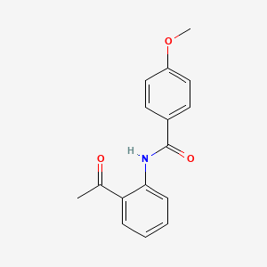molecular formula C16H15NO3 B8741244 N-(2-acetylphenyl)-4-methoxybenzamide 