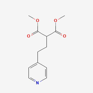 molecular formula C12H15NO4 B8741265 Dimethyl 2-(2-(pyridin-4-yl)ethyl)malonate CAS No. 193817-97-9