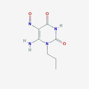 B8741287 6-amino-5-nitroso-1-propylpyrimidine-2,4(1H,3H)-dione CAS No. 76194-05-3