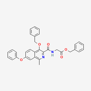molecular formula C33H28N2O5 B8741514 Benzyl (4-(benzyloxy)-1-methyl-7-phenoxyisoquinoline-3-carbonyl)glycinate 