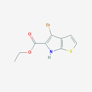 molecular formula C9H8BrNO2S B8741797 ethyl 4-bromo-6H-thieno[2,3-b]pyrrole-5-carboxylate 