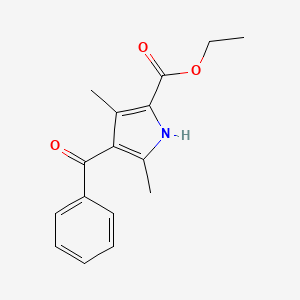 molecular formula C16H17NO3 B8741825 ethyl 4-benzoyl-3,5-dimethyl-1H-pyrrole-2-carboxylate 