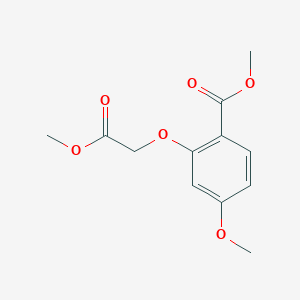 molecular formula C12H14O6 B8741976 Methyl 4-methoxy-2-(2-methoxy-2-oxoethoxy)benzoate CAS No. 33562-12-8