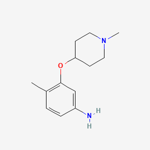 4-Methyl-3-[(1-methyl-4-piperidinyl)oxy]aniline
