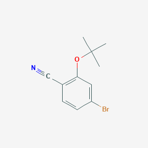 molecular formula C11H12BrNO B8742136 Benzonitrile, 4-bromo-2-(1,1-dimethylethoxy)- 