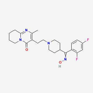 molecular formula C23H28F2N4O2 B8742190 3-[2-[4-[C-(2,4-difluorophenyl)-N-hydroxycarbonimidoyl]piperidin-1-yl]ethyl]-2-methyl-6,7,8,9-tetrahydropyrido[1,2-a]pyrimidin-4-one 