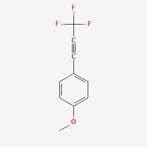 molecular formula C10H7F3O B8742214 Benzene, 1-methoxy-4-(3,3,3-trifluoro-1-propynyl)- CAS No. 82203-83-6