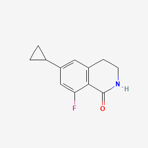 molecular formula C12H12FNO B8742228 6-Cyclopropyl-8-fluoro-3,4-dihydroisoquinolin-1(2H)-one 