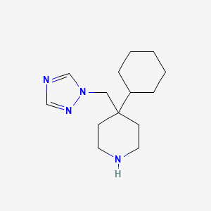 molecular formula C14H24N4 B8742255 4-Cyclohexyl-4-[(1H-1,2,4-triazol-1-yl)methyl]piperidine CAS No. 312638-92-9