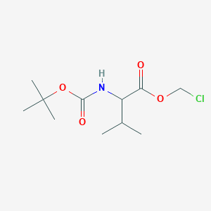 molecular formula C11H20ClNO4 B8742309 Chloromethyl 2-((tert-butoxycarbonyl)amino)-3-methylbutanoate 