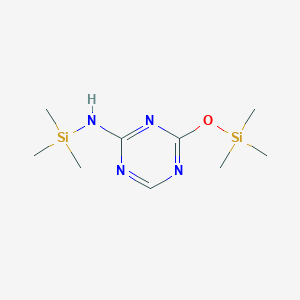 molecular formula C9H20N4OSi2 B8742433 N-(Trimethylsilyl)-4-((trimethylsilyl)oxy)-1,3,5-triazin-2-amine 