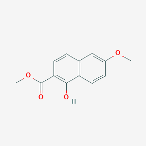molecular formula C13H12O4 B8742606 Methyl 1-hydroxy-6-methoxynaphthalene-2-carboxylate 
