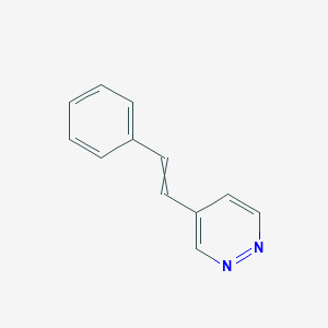 molecular formula C12H10N2 B8742670 4-(2-Phenylethenyl)pyridazine 
