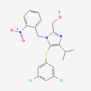 B8742683 1H-Imidazole-2-methanol, 5-((3,5-dichlorophenyl)thio)-4-(1-methylethyl)-1-((2-nitrophenyl)methyl)- CAS No. 178980-73-9