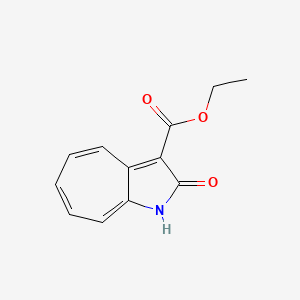molecular formula C12H11NO3 B8742894 Ethyl 2-oxo-1,2-dihydrocyclohepta[b]pyrrole-3-carboxylate CAS No. 1210-27-1