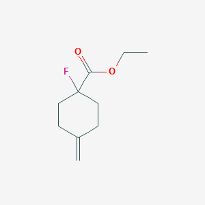 molecular formula C10H15FO2 B8742899 ethyl 1-fluoro-4-methylidenecyclohexane-1-carboxylate 