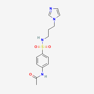 N-(4-{[3-(1H-imidazol-1-yl)propyl]sulfamoyl}phenyl)acetamide