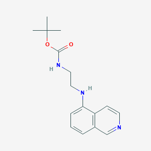 molecular formula C16H21N3O2 B8743132 tert-Butyl (2-(isoquinolin-5-ylamino)ethyl)carbamate CAS No. 651309-89-6