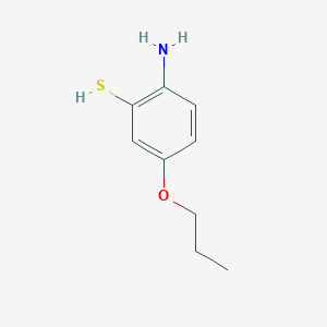 B8743178 2-Amino-5-propoxybenzene-1-thiol CAS No. 55951-31-0