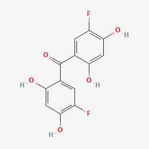 molecular formula C13H8F2O5 B8743212 bis(5-fluoro-2,4-dihydroxyphenyl)methanone CAS No. 430459-44-2