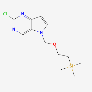 2-chloro-5-((2-(trimethylsilyl)ethoxy)methyl)-5H-pyrrolo[3,2-d]pyrimidine
