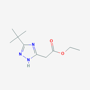 Ethyl 2-(3-(tert-butyl)-1H-1,2,4-triazol-5-yl)acetate
