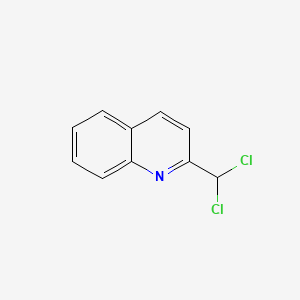 molecular formula C10H7Cl2N B8743484 2-(dichloromethyl)quinoline CAS No. 4032-52-4