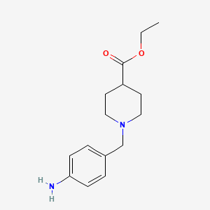 molecular formula C15H22N2O2 B8743563 ethyl 1-(4-aminobenzyl)piperidine-4-carboxylate 