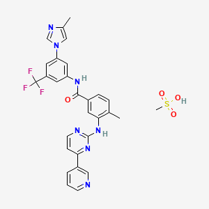 4-methyl-N-(3-(4-methyl-1H-imidazol-1-yl)-5-(trifluoromethyl)phenyl)-3-((4-(pyridin-3-yl)pyrimidin-2-yl)amino)benzamide methanesulfonate