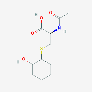 molecular formula C11H19NO4S B087436 L-Cysteine, N-acetyl-S-(2-hydroxycyclohexyl)- CAS No. 13392-34-2