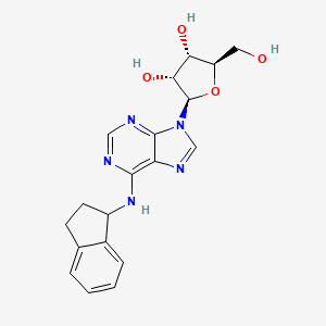 molecular formula C19H21N5O4 B8743636 N-(2,3-Dihydro-1H-inden-1-yl)adenosine 