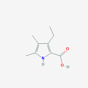 molecular formula C9H13NO2 B8743650 3-ethyl-4,5-dimethyl-1H-pyrrole-2-carboxylic Acid CAS No. 143064-88-4