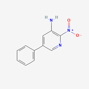 molecular formula C11H9N3O2 B8743658 2-Nitro-5-phenylpyridin-3-amine 