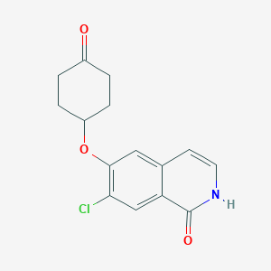 molecular formula C15H14ClNO3 B8743682 7-Chloro-6-((4-oxocyclohexyl)oxy)isoquinolin-1(2H)-one CAS No. 923022-92-8