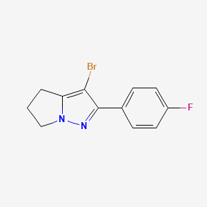 molecular formula C12H10BrFN2 B8743708 3-bromo-2-(4-fluorophenyl)-5,6-dihydro-4H-pyrrolo[1,2-b]pyrazole 