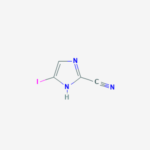 molecular formula C4H2IN3 B8743718 5-iodo-1H-imidazole-2-carbonitrile 