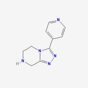 molecular formula C10H11N5 B8743729 3-(Pyridin-4-yl)-5,6,7,8-tetrahydro-[1,2,4]triazolo[4,3-a]pyrazine CAS No. 945262-29-3