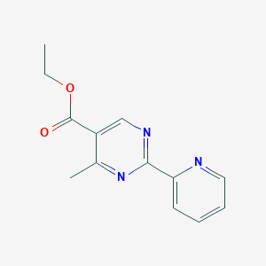 molecular formula C13H13N3O2 B8743796 ethyl 4-methyl-2-pyridin-2-ylpyrimidine-5-carboxylate 