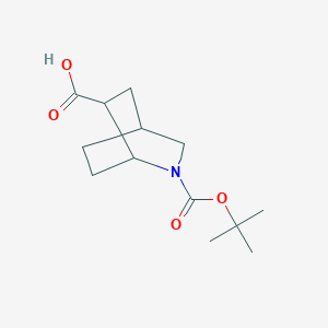 molecular formula C13H21NO4 B087438 2-(tert-Butoxycarbonyl)-2-azabicyclo[2.2.2]octane-6-carboxylic acid CAS No. 1250997-05-7