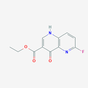 molecular formula C11H9FN2O3 B8743872 Ethyl 6-fluoro-4-oxo-1,4-dihydro-1,5-naphthyridine-3-carboxylate 
