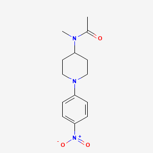 molecular formula C14H19N3O3 B8743976 N-methyl-N-[1-(4-nitrophenyl)piperidin-4-yl]acetamide 